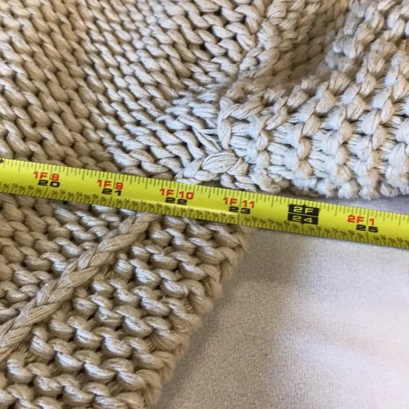 Free people my only sunshine Chunky Knit Tan Sweater Women S relaxed mock neck - Picture 5 of 10